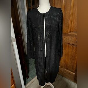 ANNE Klein Elegant Overlay Open Front Duster